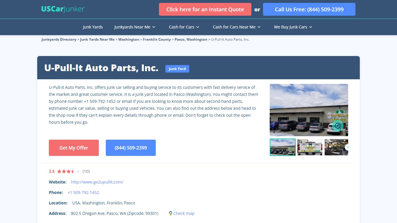 U-Pull-It Auto Parts, Inc. in Pasco, Washington | USCarJunker